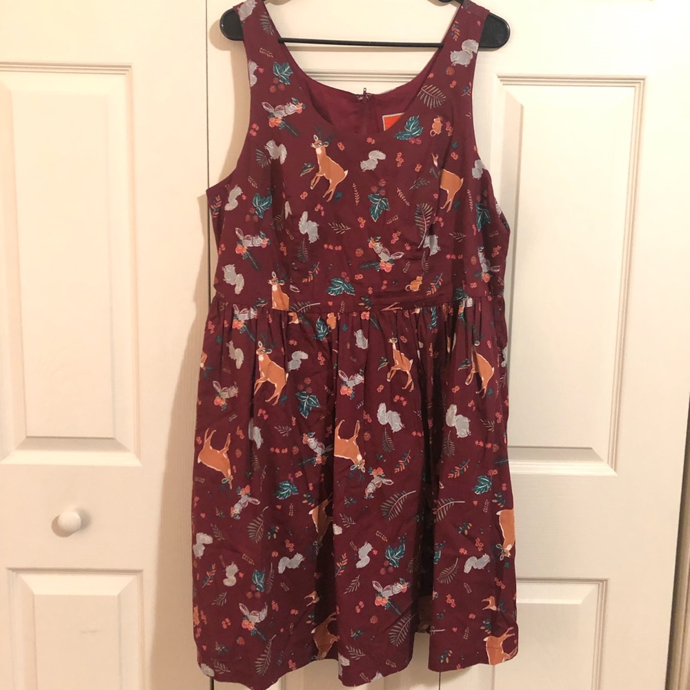 1X ModCloth Woodland Creatures Dress